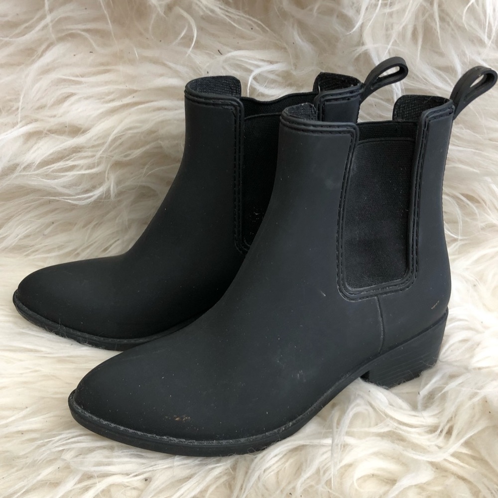 Black Jeffrey Campbell Chelsea Rainboots